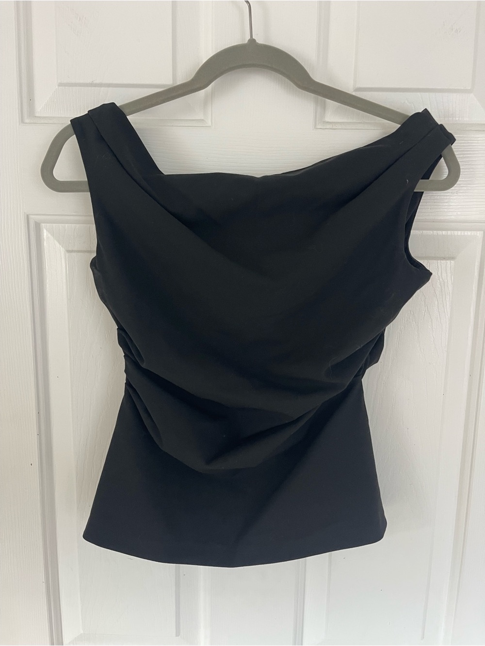 NWT Abercrombie and Fitch Drapey Off the Shoulder Top with Zipper Size S - Picture 2 of 4